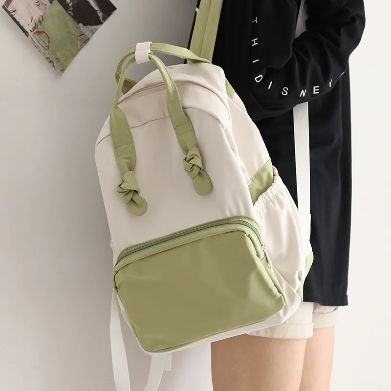 

Модный женский милый нейлоновый рюкзак, женская школьная сумка в стиле Харадзюку, рюкзак с дамскими значками для учебников для колледжа, кавайная модная сумка для девушек, для студентов