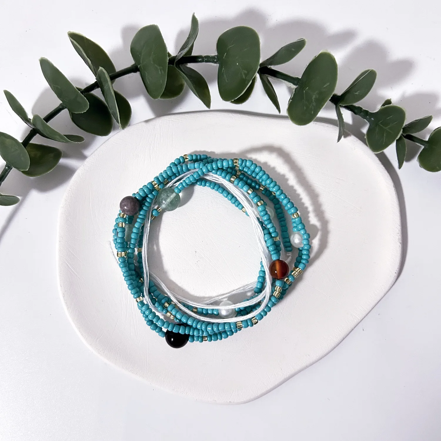

Bohemian Style Waist Chain Natural Stone Beads Decor Waist Fashion Jewelry Accessories For Hawaii Beach Party