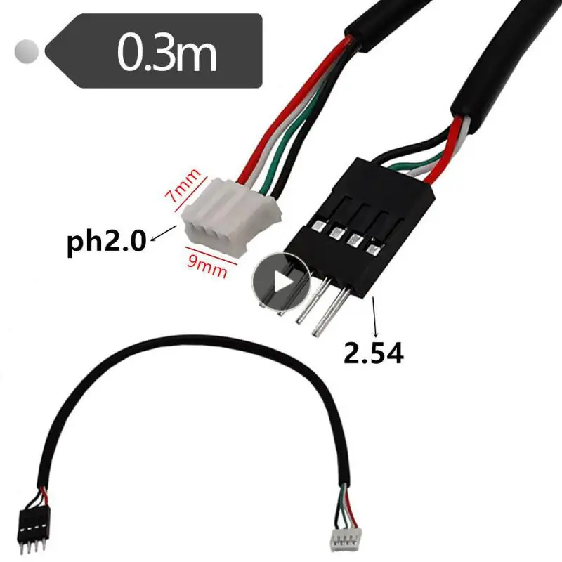 

Usb Patch Cord Ph2.0 To Dupont 2.54mm Hole 5pin For G50 G50-45 G50-30 G50-70 80 85 90 G40-70 30cm Patch Cord Black Alloy