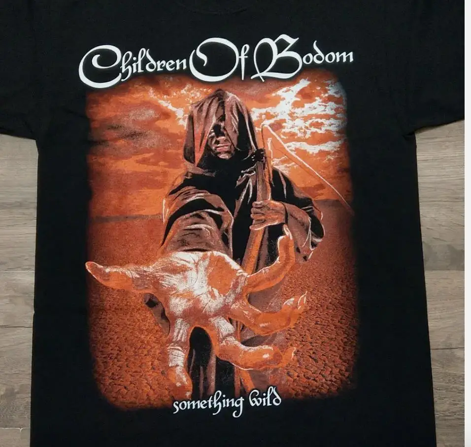 Детская черная футболка Bodom с коротким рукавом