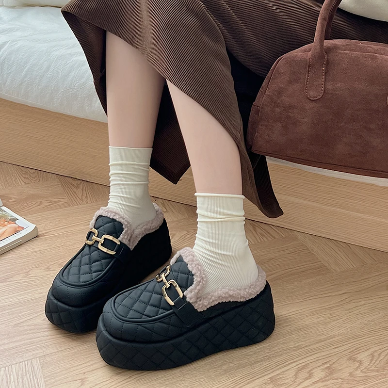 Женская обувь плюшевые тапочки для взрослых зимняя шлепанцы женские туфли на