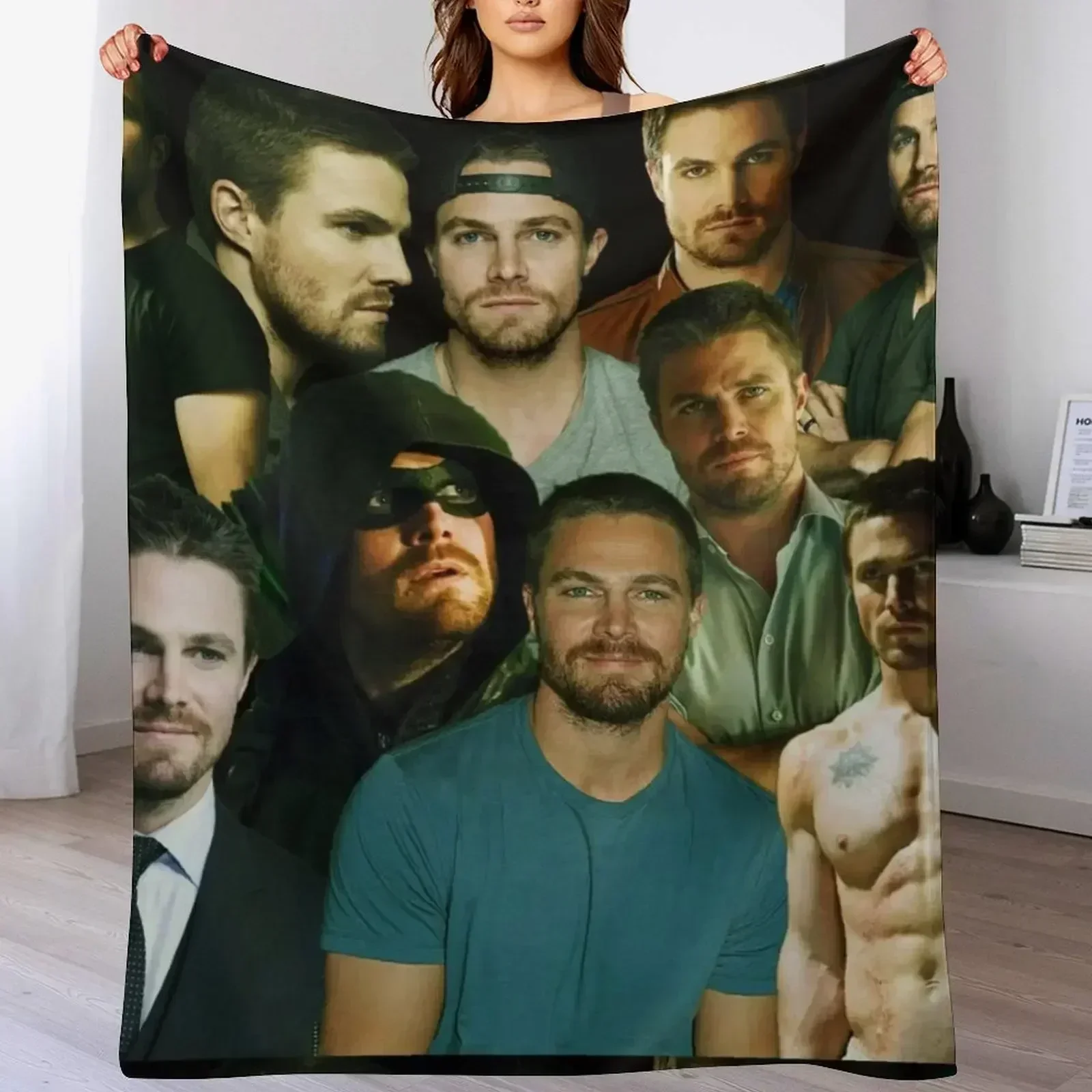 Стивен Амел коллаж со стрелкой дизайн дани 2022 декоративное одеяло для дивана