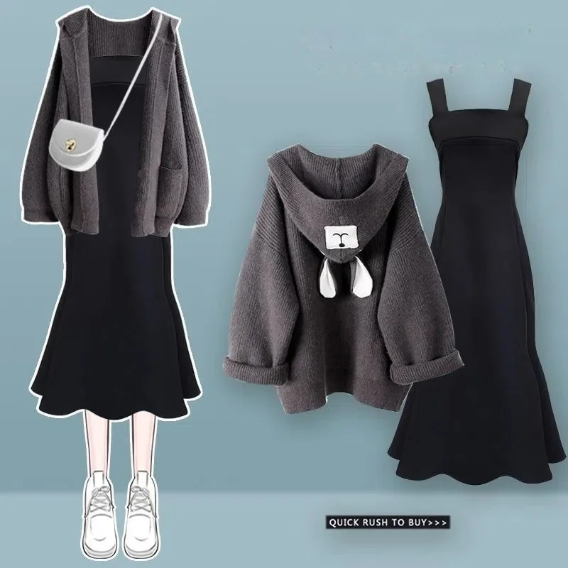Маленькая осенняя одежда деловой костюм Высококачественная чувственная свитер