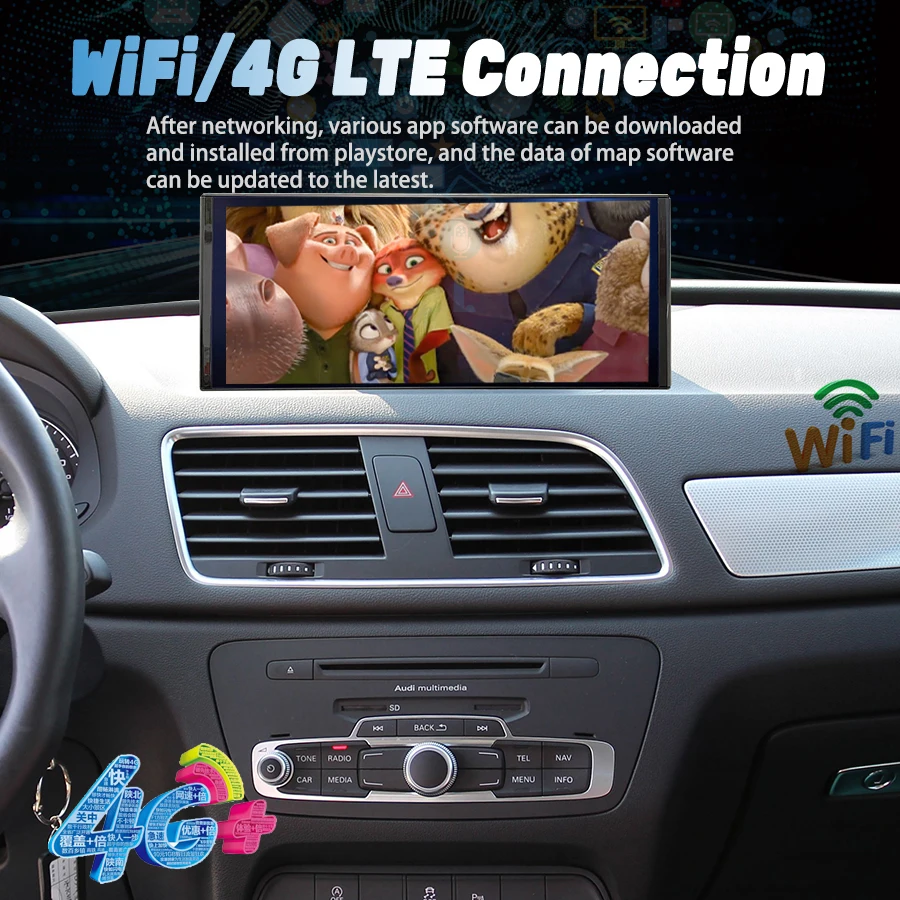 Android Auto стерео экран для Audi Q3 2013-2018 RHD LHD автомобильный радиоприемник навигация