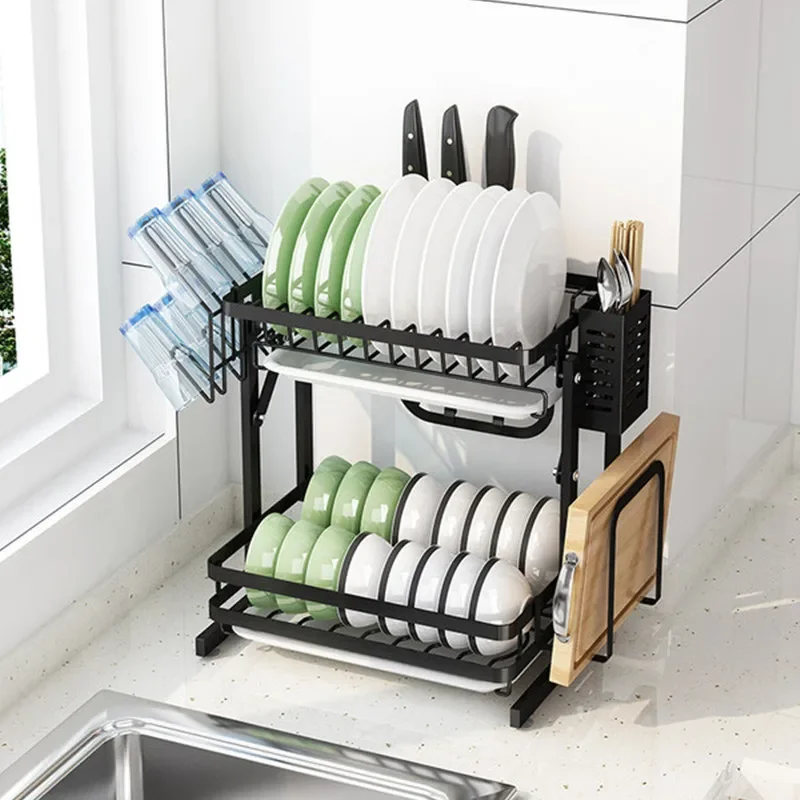 

SH 2023 Year New AOLIVIYA Kitchen Multi-level Countertop Folding Dish Storage Rack Free Punch Free Installation Wall-mounted Tab