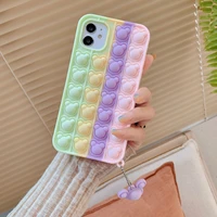 3d push soft silicone pop case for iphone 7 8 plus 12 13 mini pro max fidget toys squeeze squishy for iphone x xs xr 11 se2020