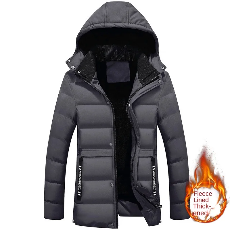 Fashion 2022 Down Jacket Cotton Men's New Winter Cashmere Long Hooded Men's Korean Down Cotton-padded Luxury Men Winter Jacket
