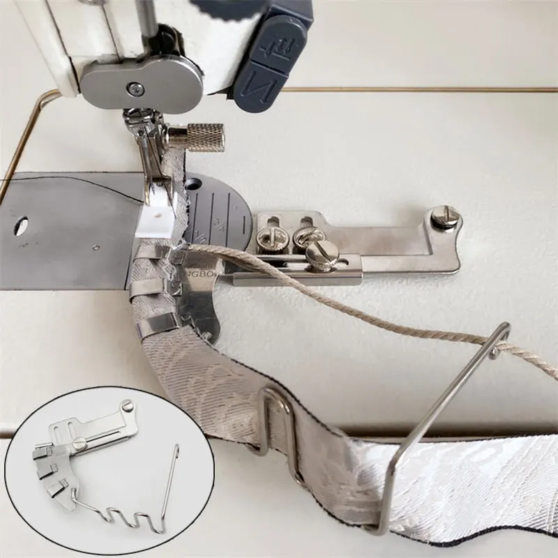 Устройство для шитья трубопроводов, фитинг для швейной машины с одной иглой, аксессуары для швейной машины, регулируемая направляющая, шнуровочная Лапка