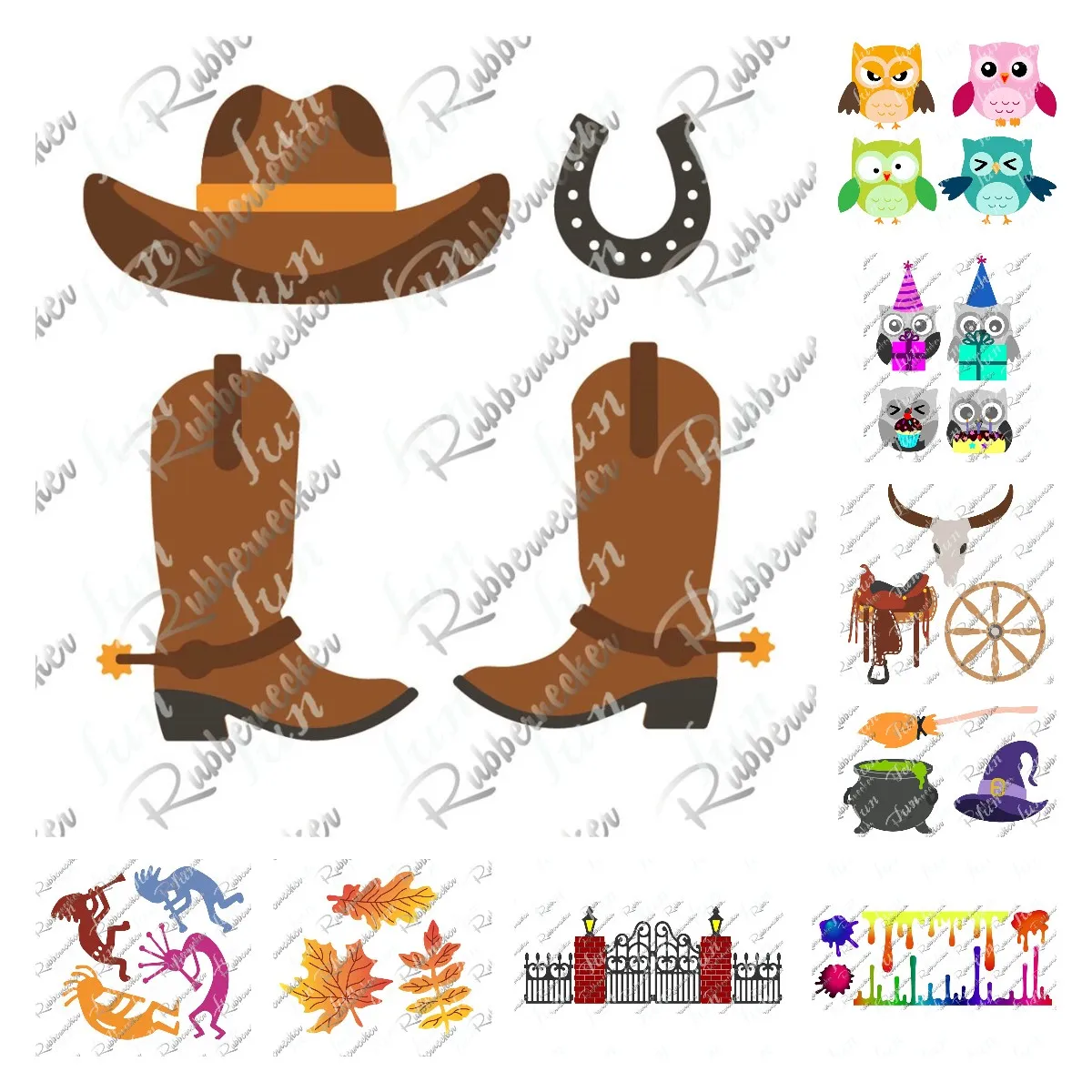 

Metal Cutting Dies Scrapbooking Decoration Template Diy Make Card Album Owl Fence Cowboy Boots and Hat Set Die Cuts Embossing