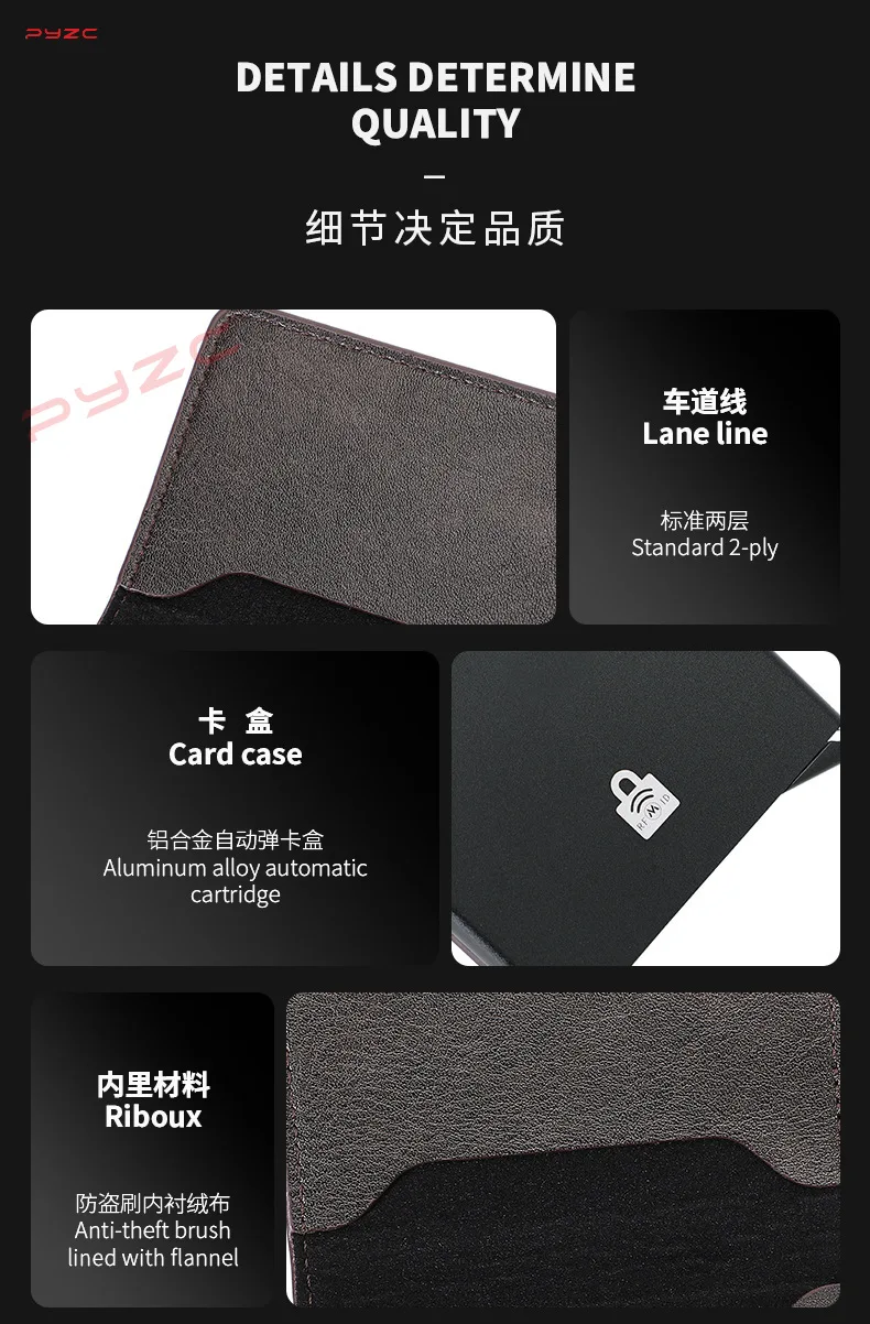 Чехол-держатель для карт из углеродного волокна мужские кошельки черная