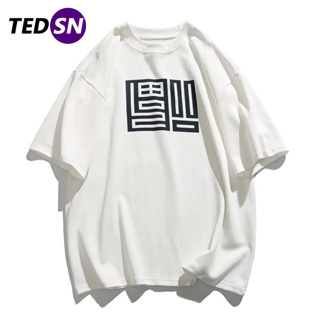 

TEDSN Spring Summer Blessing Graphic Tee Men Women Harajuku Loose Tops Tees Streetwear Tee Fashion Casual High Street Tshirts