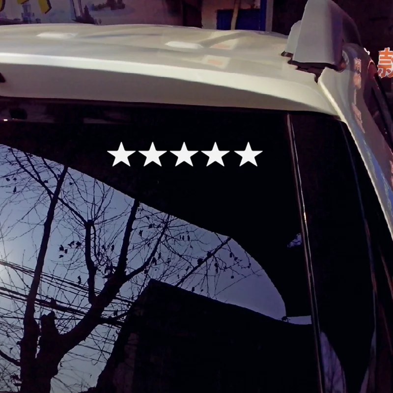 

20x3cm Five Star Car Sticker Vinyl Decals Cover Scratches Waterproof Motorcycl Accessories Jdm
