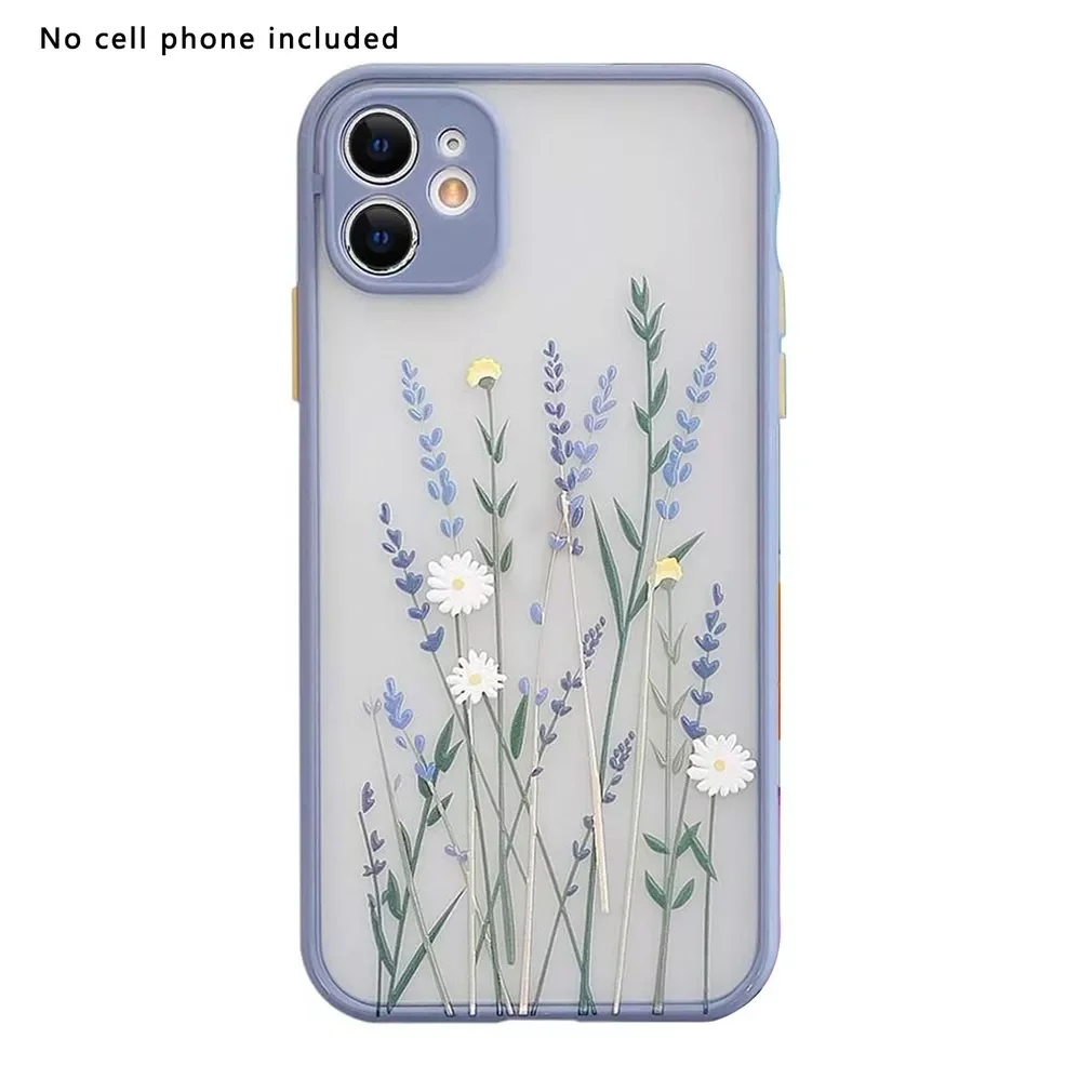 

Ownest Compatible For IPhone 11 Case For Clear Flowers Pattern Frosted PC Back 3D Floral Girls Woman And Soft TPU Bumper