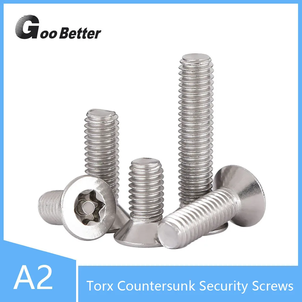 

M3 M4 M5 M6 M8 Torx Countersunk Security Screws A2 304 Stainless Steel Countersunk Security Bolts