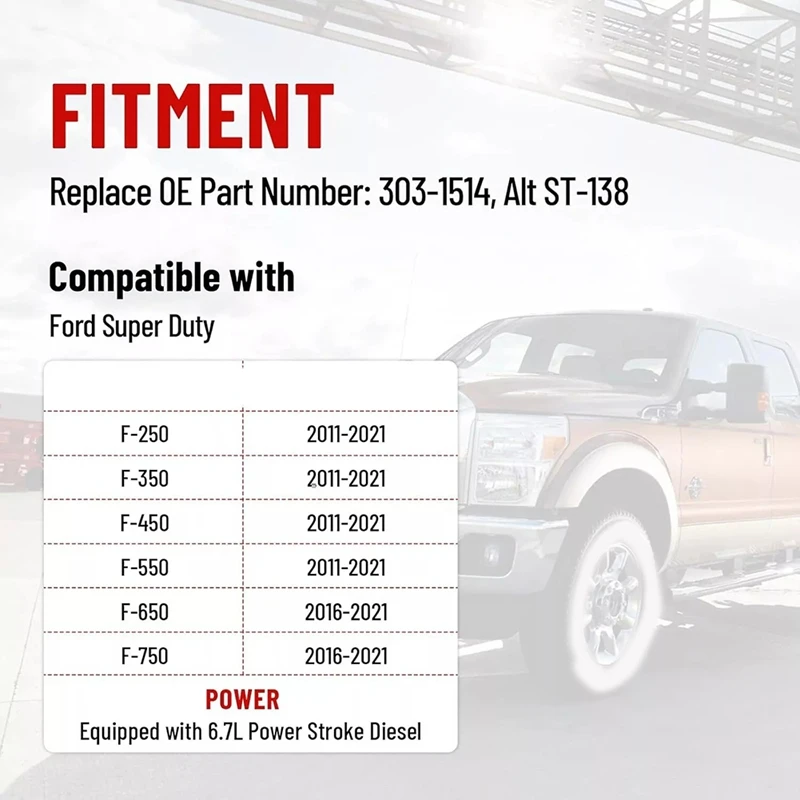 6.7L Rear Crankshaft Seal Installer Tool 303-1514 For Ford Super Duty F-250 F-350 F-450 F-550 2011-2019