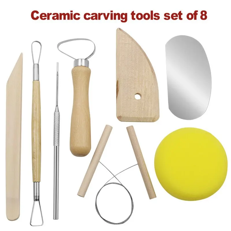 

8 Piece Clay Ceramics Tool Pottery Tools Clay Sculpting Tool Set