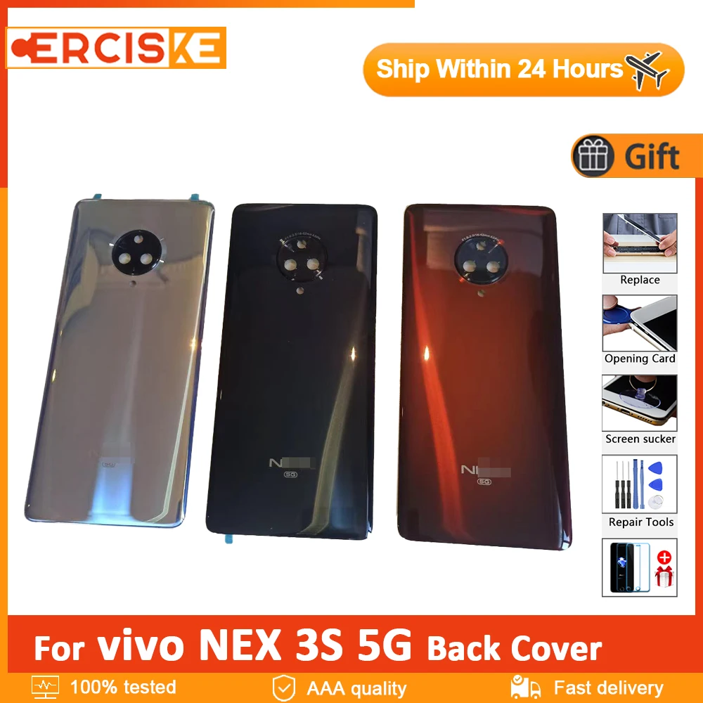 

Оригинальная новая задняя крышка для vivo NEX 3S 5G задняя крышка аккумулятора жесткая задняя крышка корпуса V1950A задняя крышка с заменой объектива