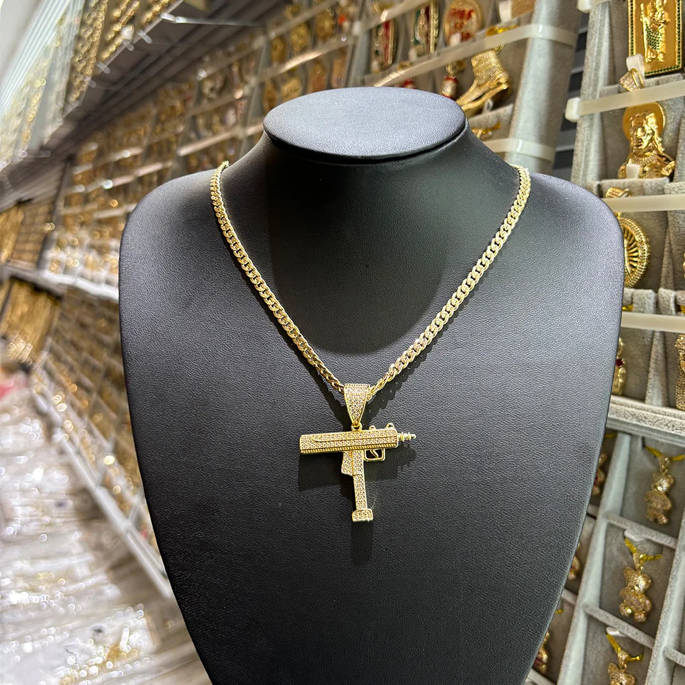 VCT оригинальная специальная цена кулон-пистолет хип-хоп циркон рэп ювелирные