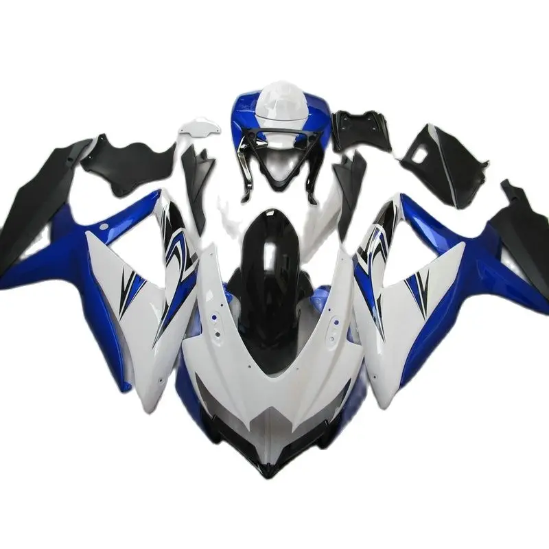 

100% подходит для SUZUKI GSXR 600 750 2008 2009 2010 Белый Синий Черный Инжекционный комплект обтекателей GSXR600 GSXR750 08 09 10 PL430