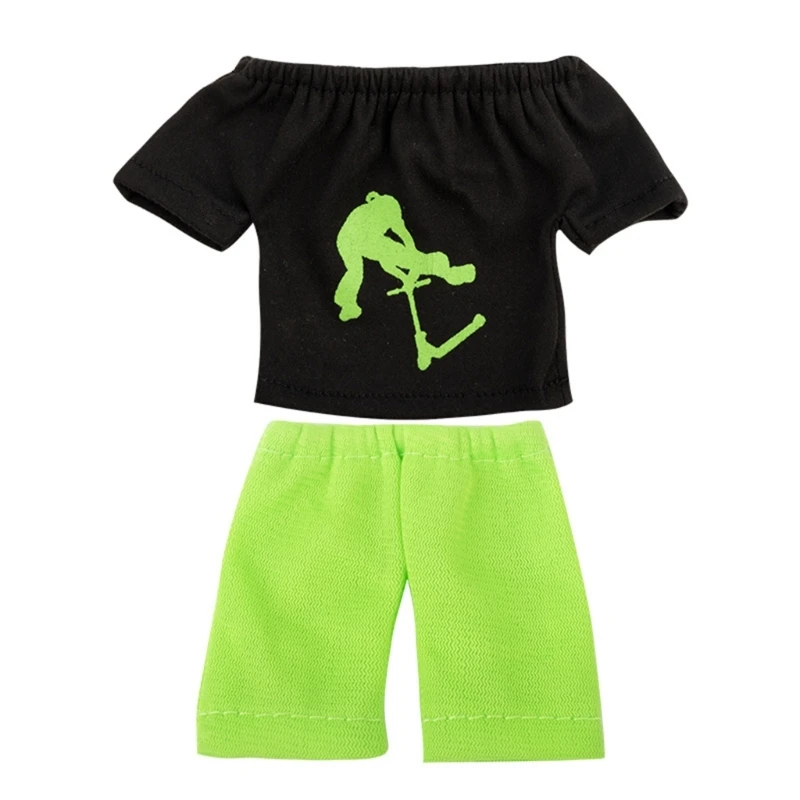

K1MA Finger Pants T-shirt Scooter Skateboards Tools Outfit Accessories for Kids