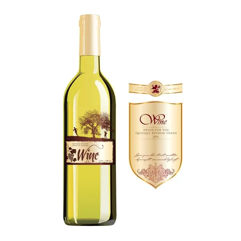 Customized Red Wine Stickers Personalized High Grade 750ml Bottle Beer Labels Special Paper with Gold Foil and Custom Logo