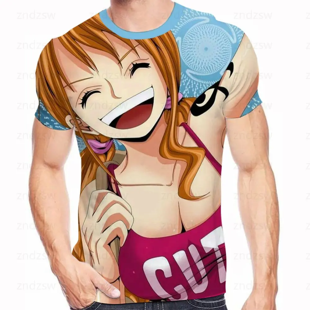 

Cool Print T-shirts Party Street Harajuku Style Men T-shirt Men's Clothing Leisure One Piece-Luffy Zoro High Quality Anime Dry