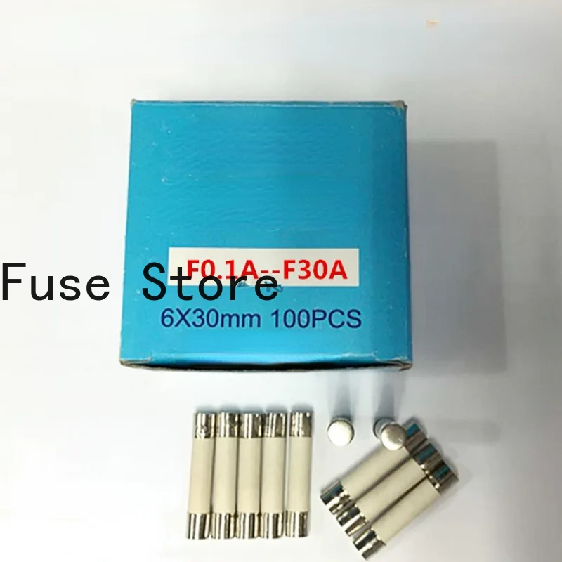 

10PCS Brand-new Quality Assurance Of Quick-break And Slow-break Explosion-proof Ceramic Fuse Tube 6*30mm 250V 30A