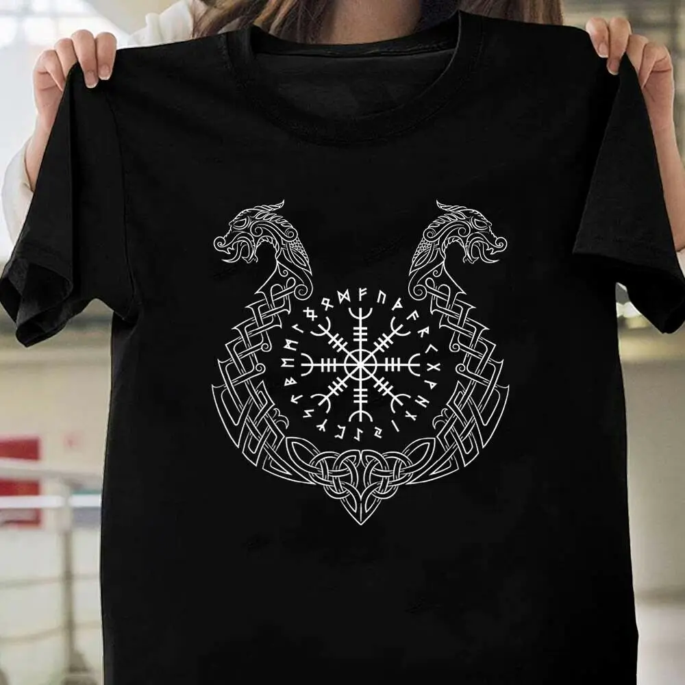 

Viking Helm of Awe T-Shirt Funny Gift For Men Black S-3XL