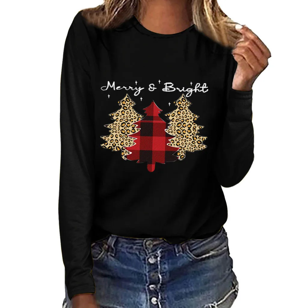 

Женская модная футболка с круглым вырезом и длинным рукавом