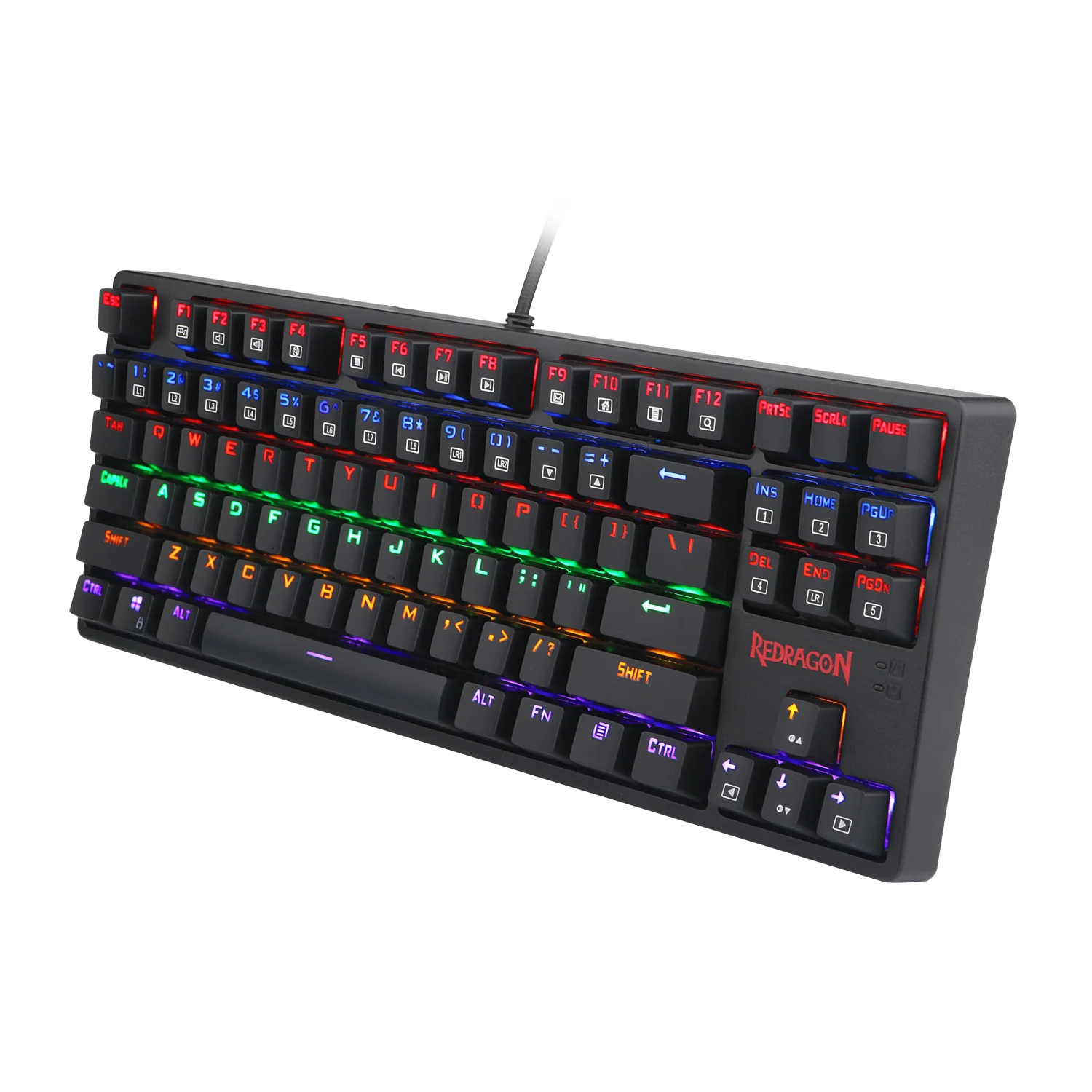 Redragon K576R DAKSA Wired Usb LED Rainbow Backlit Mechanical Gamer Keyboard Compact 87-Key Mechanical Players for PC enlarge