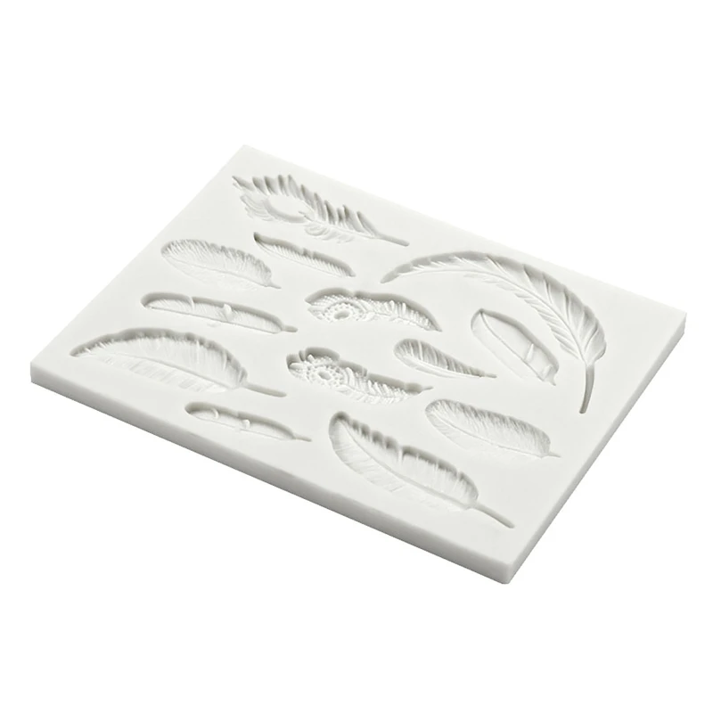 

Silicone Fondant Moulds Chocolate Molds Candy Mould Feather Shapes Baking Gadget