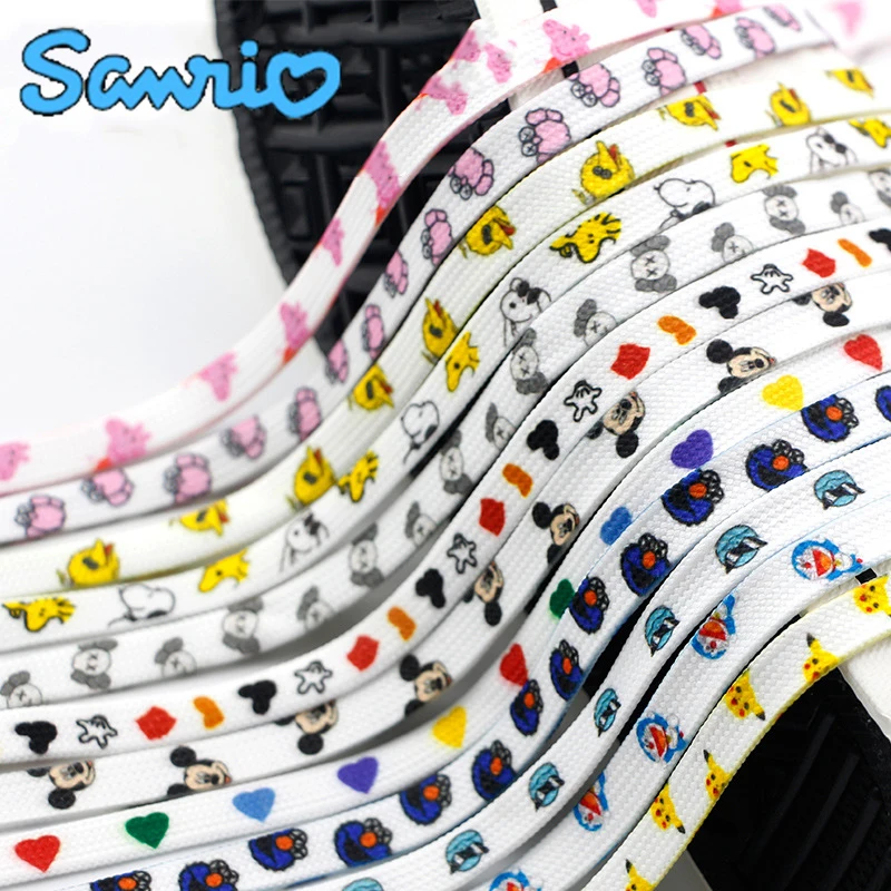 

Cartoon Sanrio Hellokitty Cinnamoroll Print Long Laces Two Lengths Available Kawaii Delicate Wear Resistant Shoelaces Girl Gift