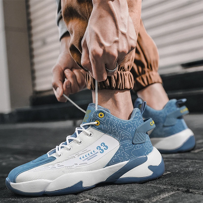 Fashion Sneakers Lightweight Men Casual Shoes Breathable Male Footwear Lace Up Walking Shoe Sports Running Sneaker Plus Size