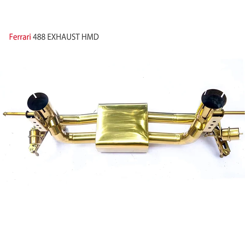 

Exhaust Pipe Manifold Downpipe for Ferrari 488 Auto Replacement Modification Electronic Valve Gold Edition