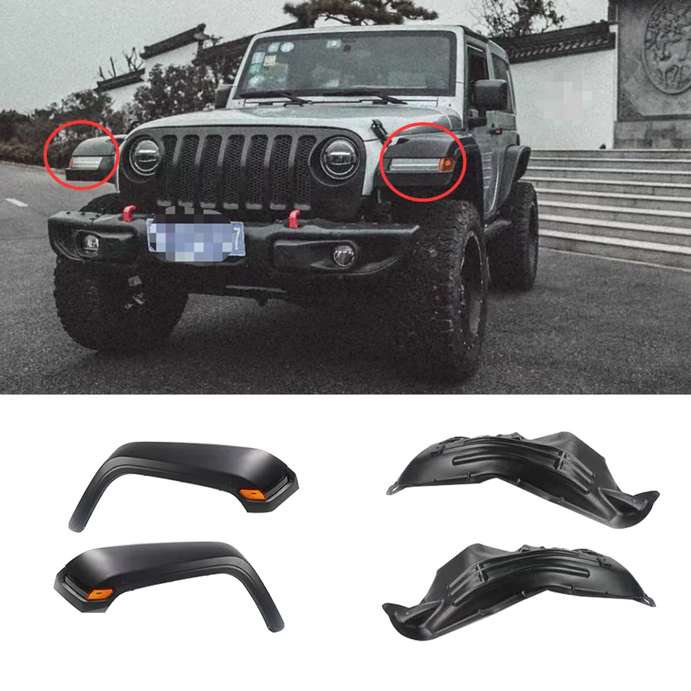 

J374 Front Fender Flares Change from JL for Jeep Wrangler JK 2007-2017 LANTSUN