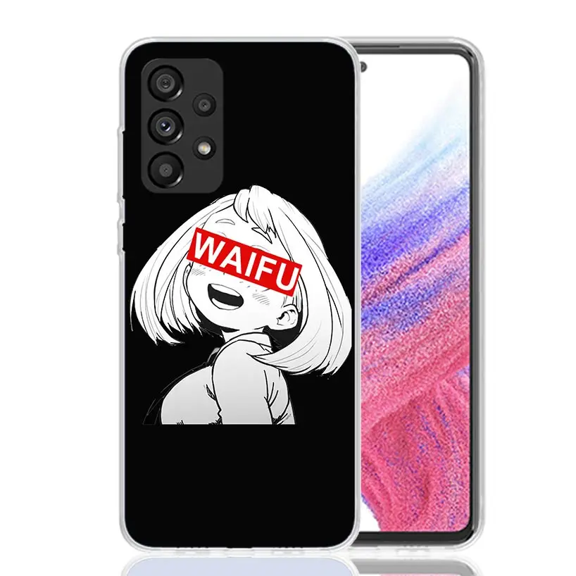 Sugoi Senpai Japanese Anime Waifu Phone Case For Samsung Galaxy A15 A55 A25 A35 A14 A54 A24 A34 A13 A53 A23 A33 A12 A52 A22 A32