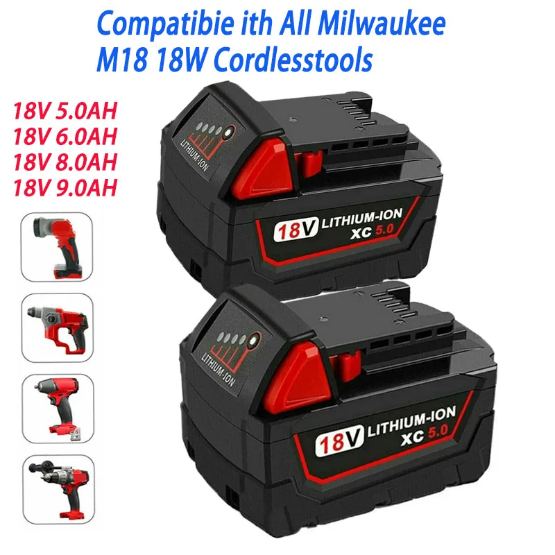 

Special offerThe Original Lithium Ion Battery is Suitable for Milwaukee M18 Power Tool 48-11-1815 48-11-1850 48-11-1860 Z50