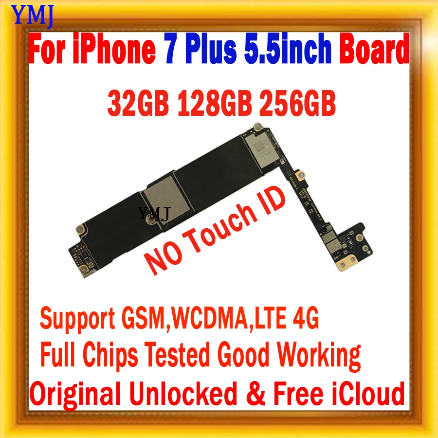 Kup Pełny Odblokowany Dla Iphone 7 Plus 5.5 Cala Płyta Główna 32GB 128GB 256GB 100% Oryginalne Tablice Logiczne Bezpłatne Icloud Z/bez Touch ID