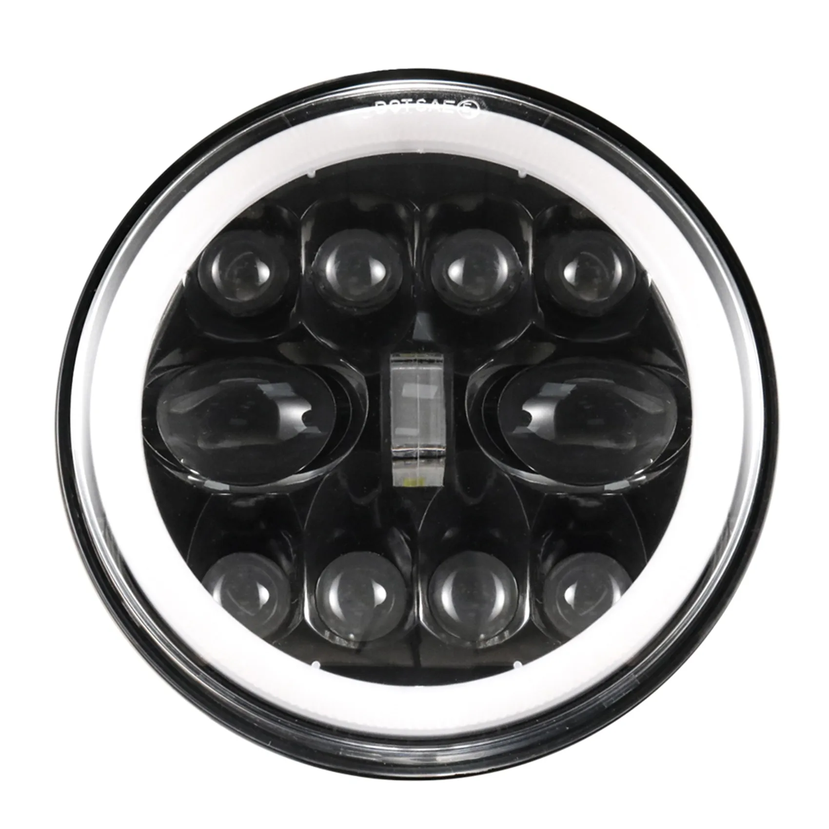 7-дюймовая светодиодная круглая фара H4 DRL с желтым и белым глазом ангела 41 Вт 26 для