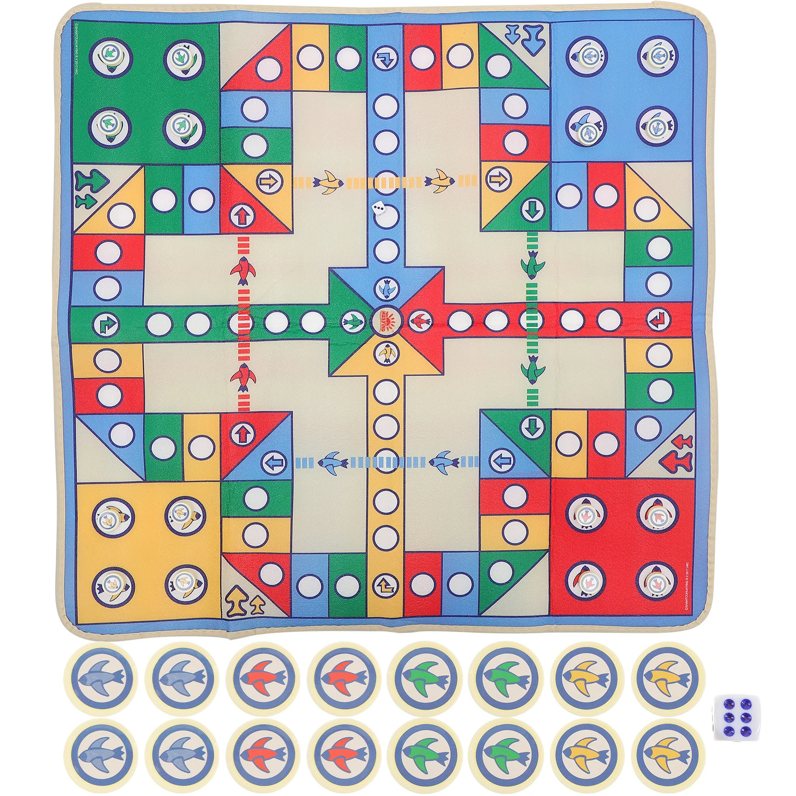 

Flying Chess Playmat Entertainment Aeroplane Chess Rug Travel Game Board Game Parent-Child Party Game for Children Kids