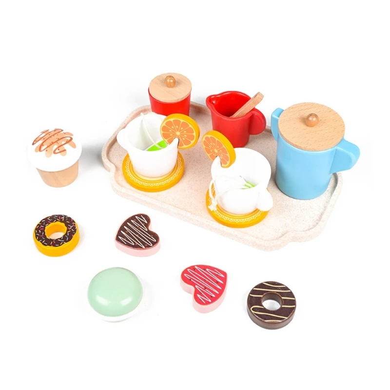 

77HD Kitchen Kids Girls Toy Afternoon Tea Cup Set Pretend Play Game Simulated Cooking Food Interactive Montessori Toy