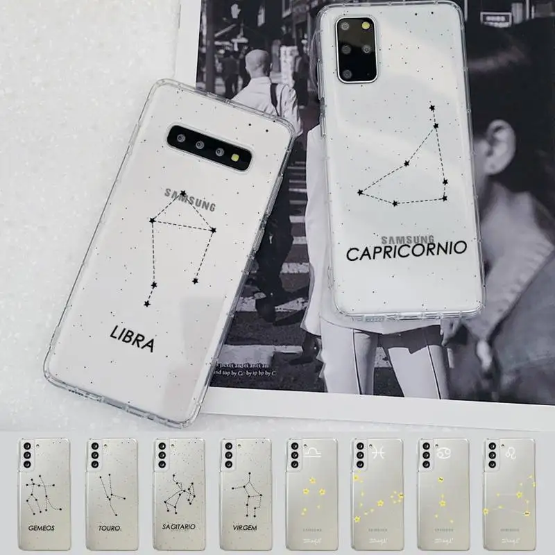 

Twelve constellations Phone Case For Samsung A 10 20 30 50s 70 51 52 71 4g 12 31 21 31 S 20 21 plus Ultra
