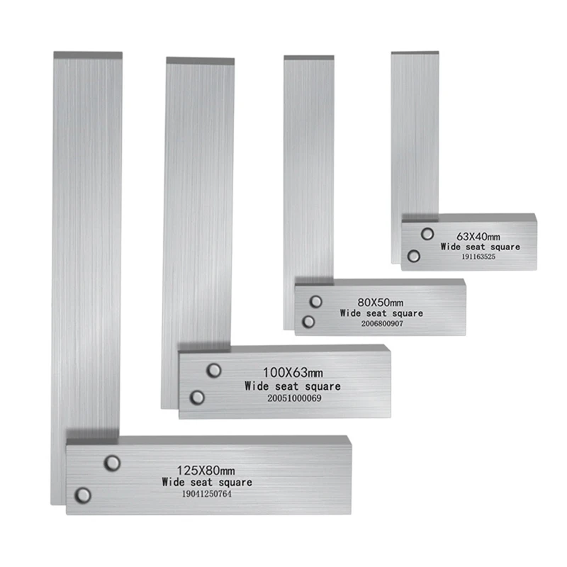 

Квадратный набор машиниста, 2 дюйма, 3 дюйма, 4 дюйма и 5 дюймов квадратный машинист, квадратный инструмент с широкой основой