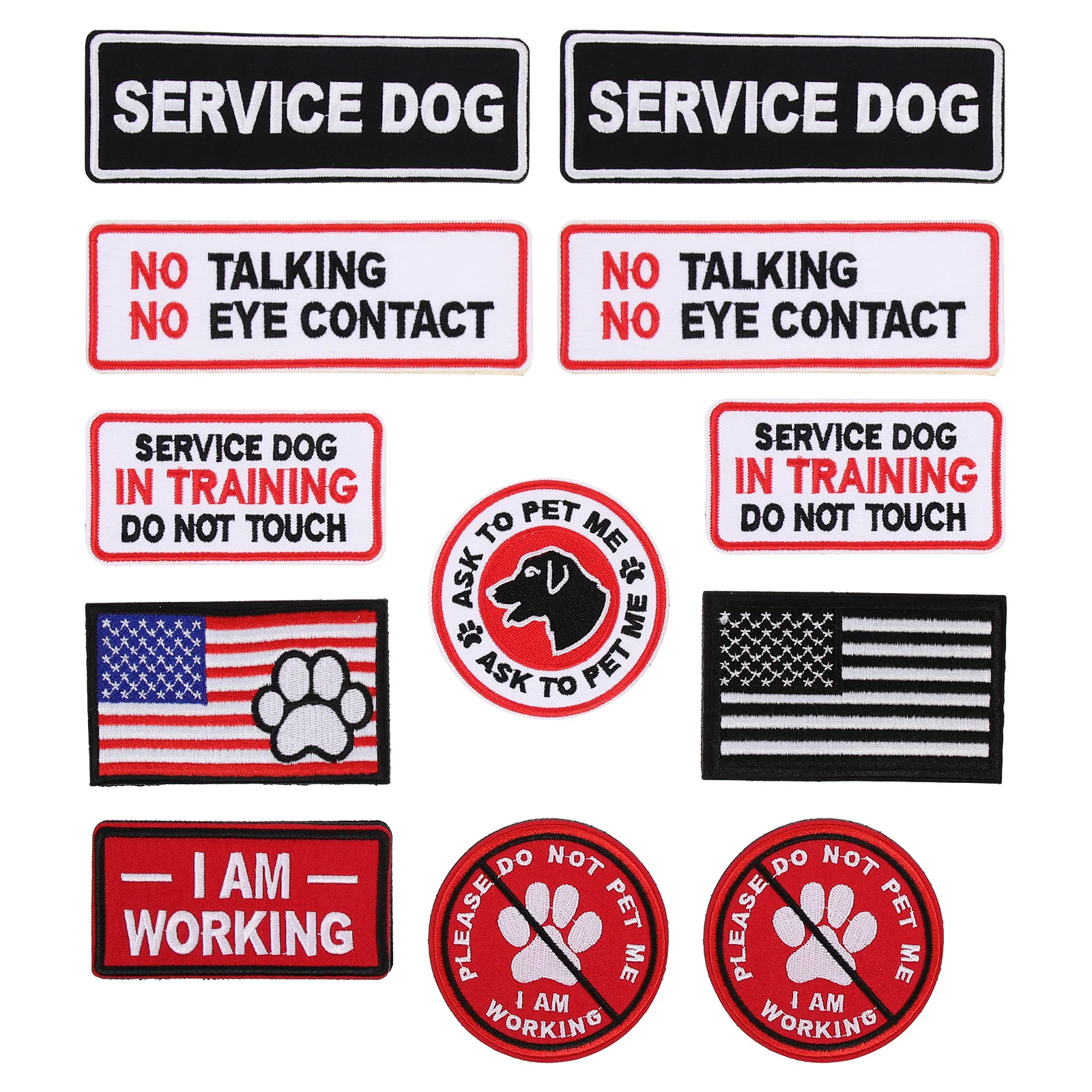 

Patchapplique Iron Embroidered Appliques Sew Flag Dog Serviceamerican Clothes Usa Stickers Sewing Animal Craft Kids Diy Armband