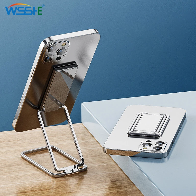 

1PC 360 Rotation Phone Holder Ring Foldable Phone Stand Back Ultra Thin Multi Angle Portable Desk Shelf Metal Finger Kickstand