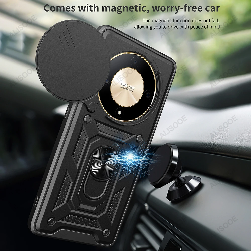 Слайд-подставка для камеры Funda Honor Magic 6 Lite 5G защитный чехол с защитным кольцом Magic6