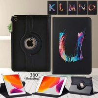 360 degrees rotating tablet case for apple ipad 5th6th7th8th genmini 4 5ipad 2 3 4 letter series anti dust cover case