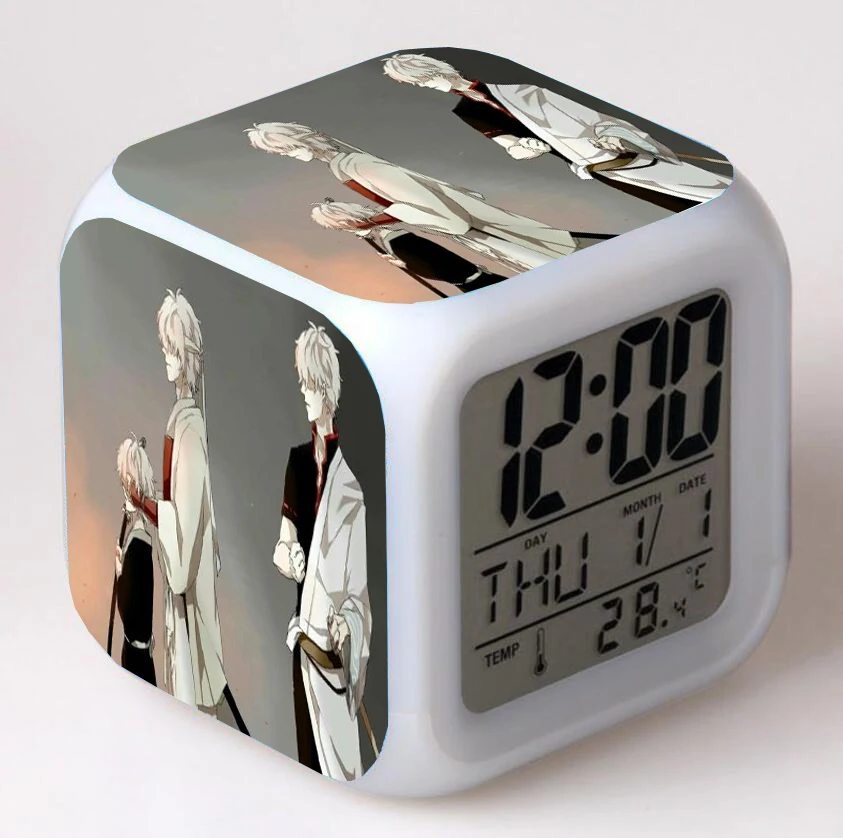 

Kids Cartoon Alarm Peripheral Clock Digital Led Watch Desktop Clock Children Alarm Clock For Anime GINTAMA Desk Clock