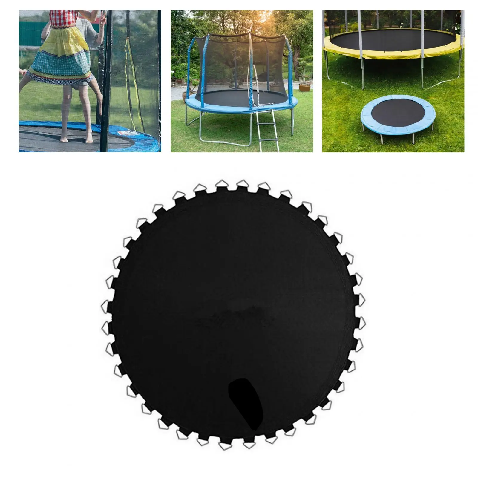 

Trampoline Mat Gym Wear Resistant Round Durable Black Jumping Pad