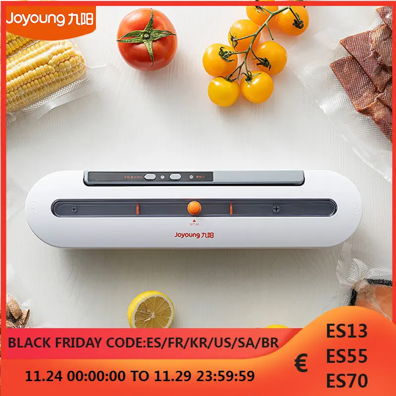 

Электрический вакуумный упаковщик Joyoung, автоматическая машина для вакуумной запайки пищевых продуктов с 10 шт., пакеты для хранения пищевых ...